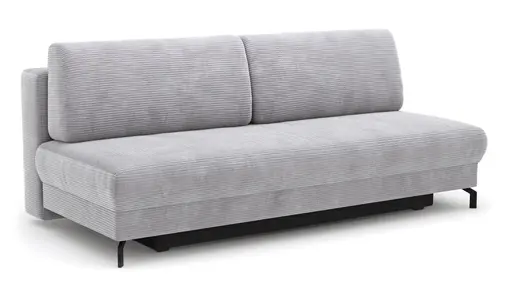 Schlafsofa Salema - 3-Sitzer mit Schlaffunktion (Liegefläche ca. 150x200cm), Stoff, Hellgrau
