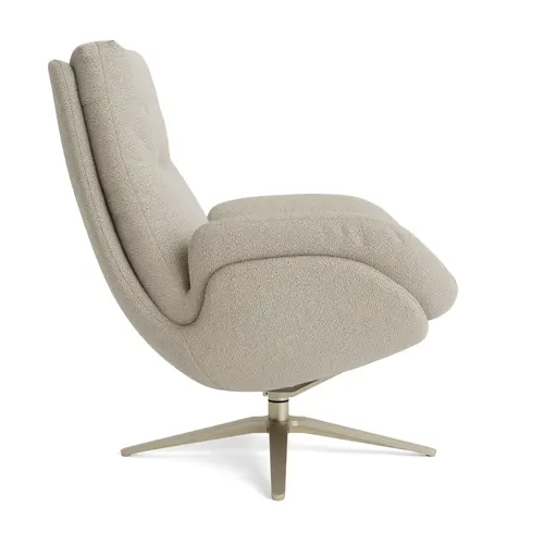 Drehsessel Nuvia - Stoff, Graubeige