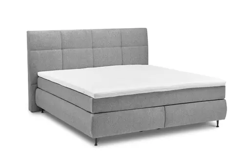  Boxspringbett ALICA- Liegefläche ca. 180x200 cm, Stoff, Grau	