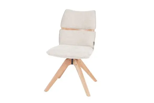 Stuhl MAROU - drehbar, Stoff, Beige