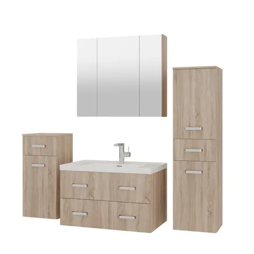 Badblock- B ca. 151 cm, Eiche Dekor