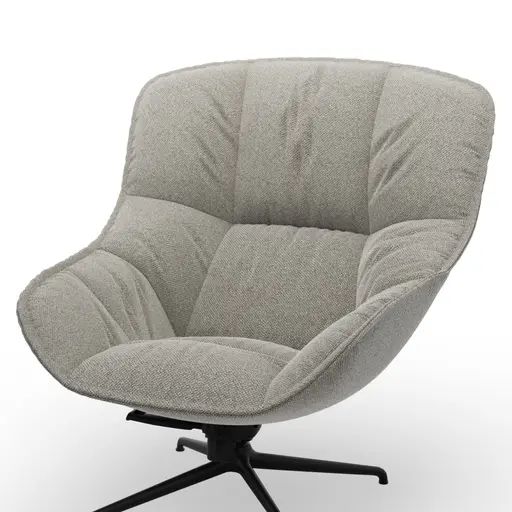 Sessel Unn - Stoff, Hellgrau