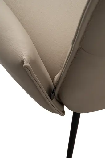 Armlehnstuhl MARCELLA - drehbar, Leder, Latte