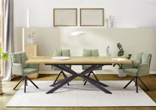 Armlehnstuhl - drehbar, Webstoff, Grün, Microfaser, Vintage grün