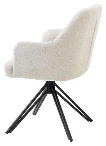 Armlehnstuhl - drehbar, Stoff, Beige