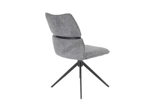 Stuhl MARJA - drehbar, Stoff, Grau