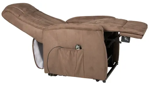 TV-Sessel - Aufstehhilfe, Relaxfunktion, Microfaser, Braun