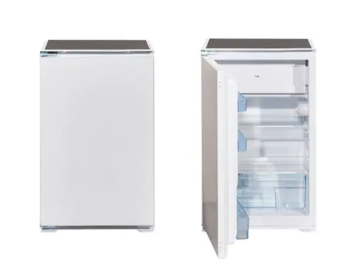 Küchenblock- inkl. E-Geräte, B ca. 260 cm, Weiß Matt, Eiche Dekor