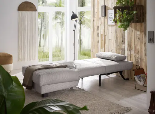  Faltsessel Easy Optik A - ohne Armlehnen inkl. Schlaffunktion, Cord, Hellgrau