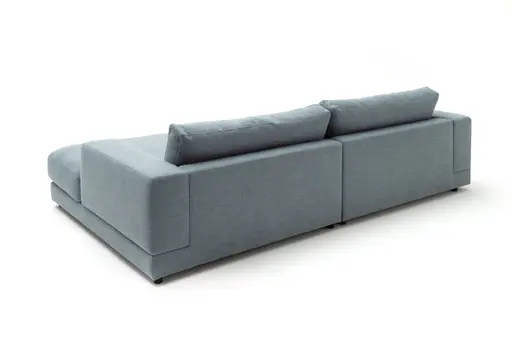 Ecksofa Juni - 1,5-Sitzer mit Longchair rechts, Stoff, Petrol