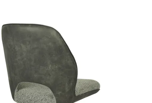 Stuhl MAILE - drehbar, Stoff, Grau, Anthrazit