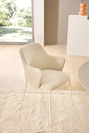 Armlehnstuhl - Stoff, Beige