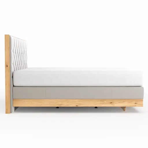 Boxspringbett Alpin Luxe - Liegefläche ca. 180x200 cm, Stoff, Graubeige