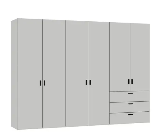 Drehtürenschrank JOIN IT- B ca. 303 cm, Hellgrau