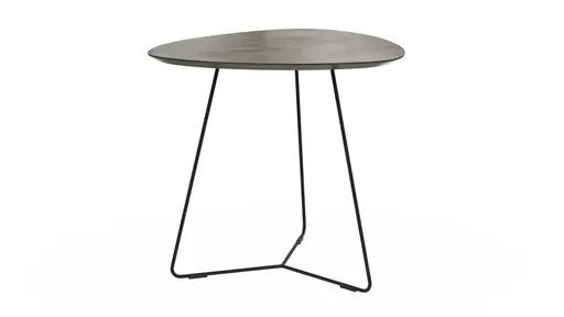 Ecktisch Fano - LBH ca. 59x50x55 cm, HPL Laminat, Graubraun