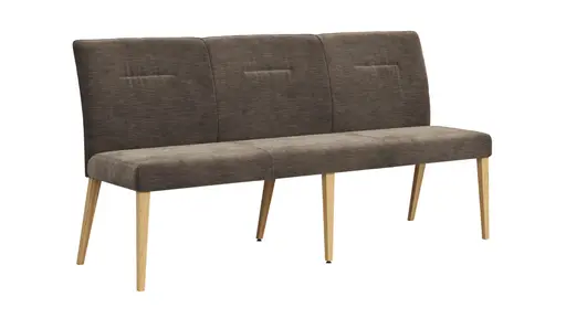 Bank Nashville - Breite ca. 180 cm, Stoff, Dunkelbraun