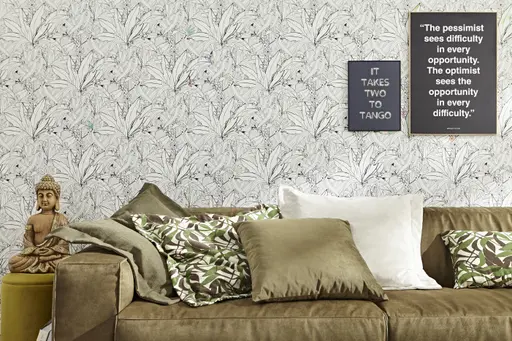 Sofa Elementos - 3 Sitzer, Stoff, Olive