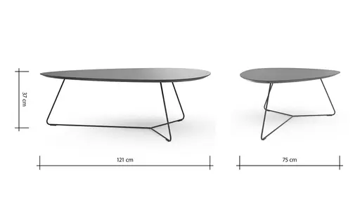 Couchtisch Fano - LBH ca. 121x75x38 cm, Fenix, Siena