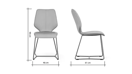 Stuhl Penthouse - Leder, Mauve, Kufen, Anthrazit