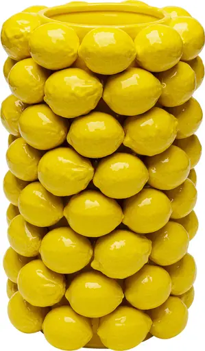 Vase- DH ca. 26x43 cm, Porzellan, Gelb