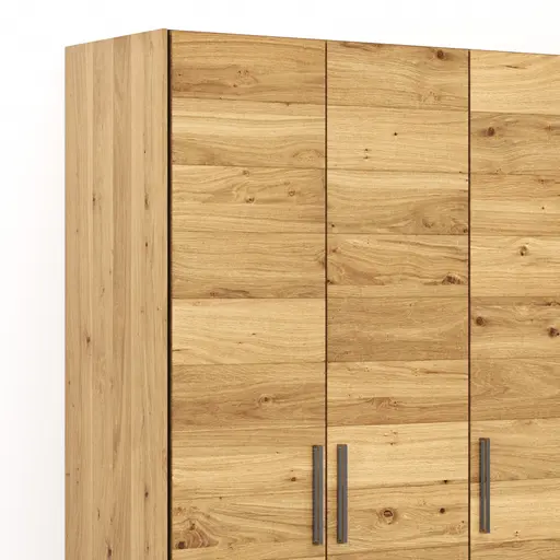 Drehtürenschrank Colorado - B ca. 256 cm, Wildeichefurnier natur