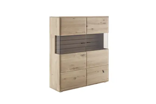 Highboard - Balkeneiche massiv
