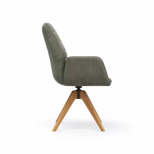 Armlehnstuhl Dalyan - drehbar, Stoff, Grau