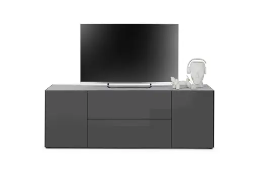 Lowboard - B ca. 181 cm, Anthrazit, Keramikoptik