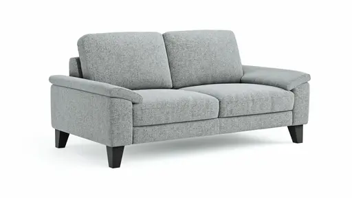 Sofa Oviedo - 2-Sitzer, keine Funktionen, Flachgewebe, Hellgrau