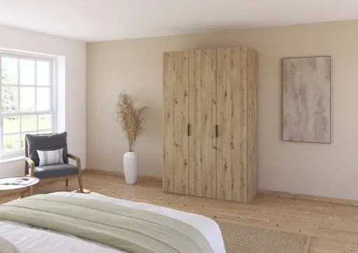 Drehtürenschrank ROVERO- B ca. 135 cm, Eiche Dekor