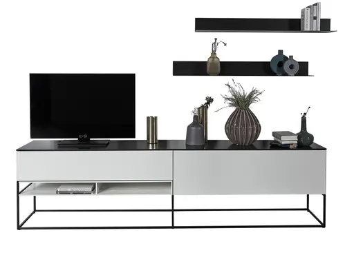 Lowboard Catona - Lack matt, Weiß