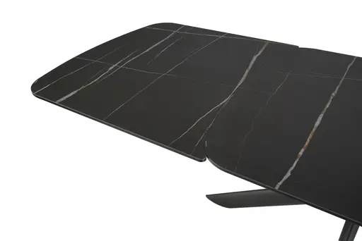 Esstisch MAXIE - ausziehbar, LB ca. 190x98 cm, Glaskeramik, Anthrazit Struktur