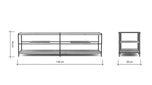 Regal Hartford - BHT ca. 158x44x38 cm