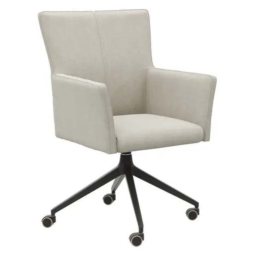 Armlehnstuhl Cosyra - drehbar, Stoff, Natur