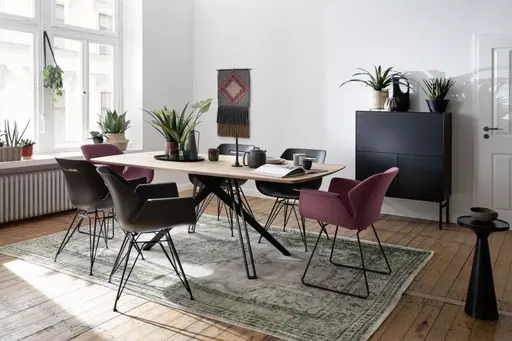 Armlehnstuhl Tooon - Kunststoffschale, Schwarz, Gestell Metall, Schwarz