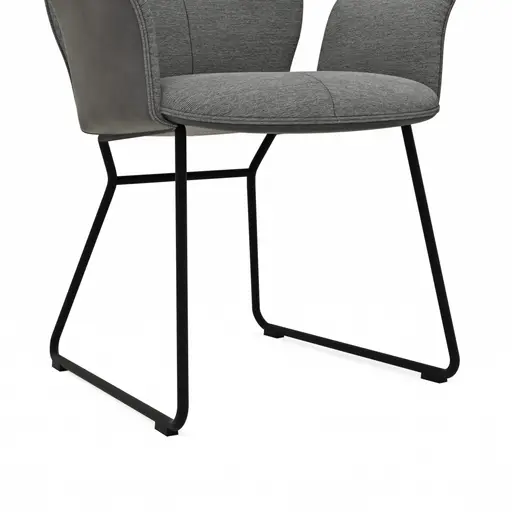 Armlehnstuhl Dinner - Stoff, Grau