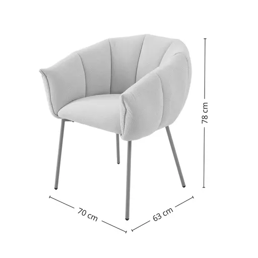 Armlehnstuhl - Stoff, Beige