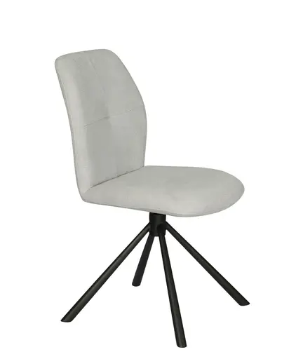 Stuhl MANOA - drehbar, Stoff, Silber