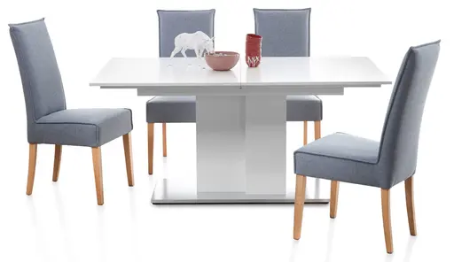 Stuhl - Stoff, Eisblau