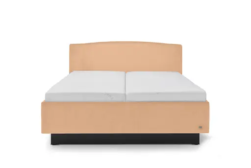 Polsterbett - Liegefläche ca. 180 x200 cm, Stoff, Apricott