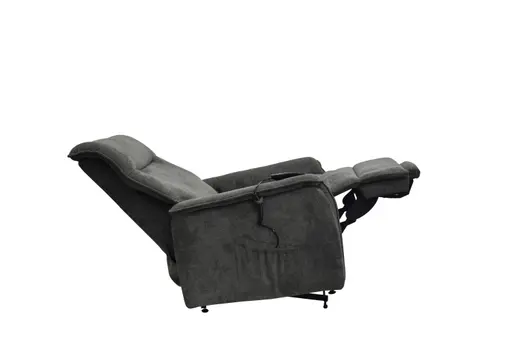 TV-Sessel MIKLAS - Aufstehhilfe, Relaxfunktion, Stoff, Grau