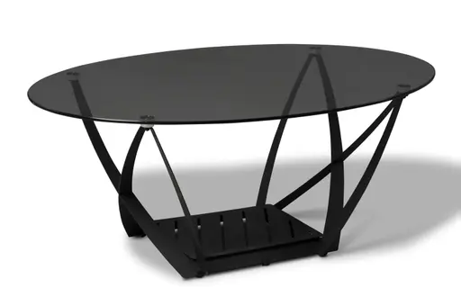 Couchtisch - LB ca. 100x60 cm, Grau, Schwarz