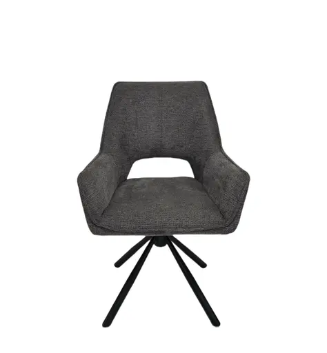 Armlehnstuhl MARESA - drehbar, Stoff, Anthrazit