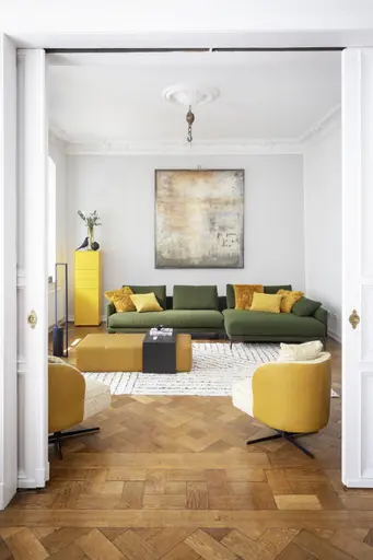 Kommode Casello - BHT ca. 45x144x37 cm, Lack Matt, Sonnengelb