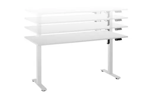 Schreibtisch - höhenverstellbar, LB ca. 160x77 cm, Weiß