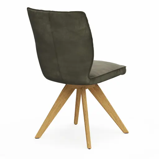 Stuhl Westmore - drehbar, Stoff, Dunkelgrün