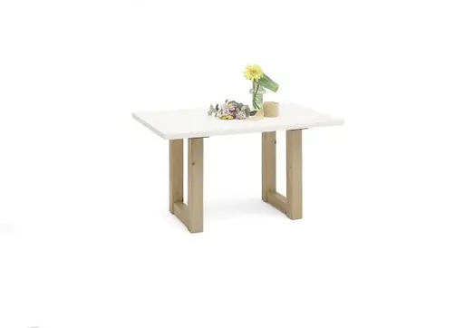 Esstisch- LB ca. 160x90 cm, Weiß, Eiche Dekor