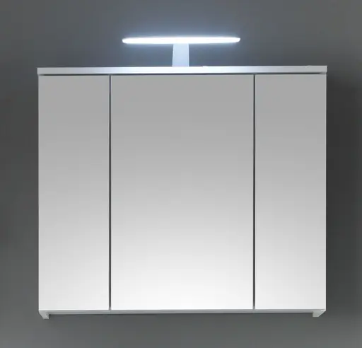 Spiegelschrank- B ca. 80 cm, Weiß, Spiegel