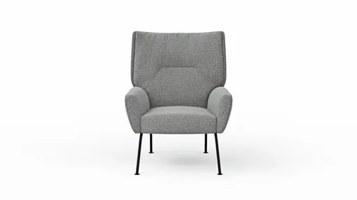 Sessel Maximilian - Stoff, Hellgrau