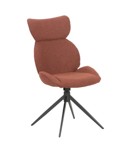 Stuhl MIRNA - drehbar, Stoff, Rost